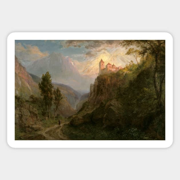 The Monastery of San Pedro (Our Lady of the Snows) by Frederic Edwin Church Sticker by Classic Art Stall